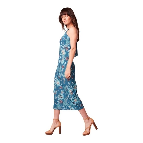 NWT! Band of Gypsies Band of the Free AUDETTE FLORAL HALTER MIDI DRESS. Small. - Picture 4 of 10